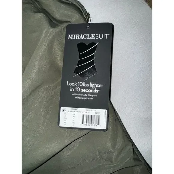 MiracleSuit Esmerelda Olivetta Green One Piece size 16 New with tags - Picture 5 of 8